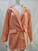 Plus size Western lapel cardigan mid-length temperament suit jacket for women