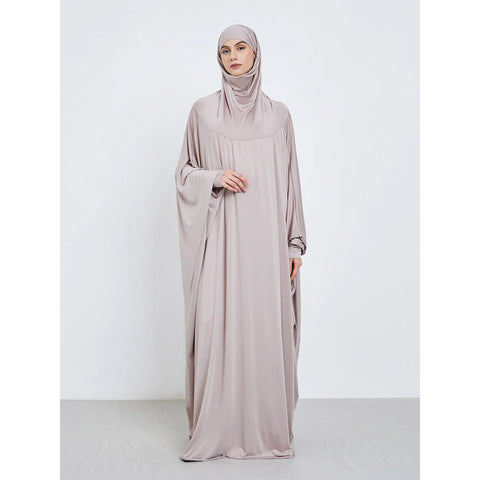 Islamic Prayer Abaya Muslim Women Abayas Long Sleeve Hooded Modesty Ramadan Dresses With Hijab Jilbabs Middle Eastern Kaftans