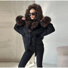 Elegant Faux Fur Thicken Jackets Women's Long Sleeves Pockets Patchwork Belts Hoodie Coat Winter Chic Warm Outerwear
