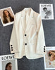 Elegant Office Lady Blazers for Women Long Sleeve Single Button Blazer Coats Female Top Suit Jackets Outerwears