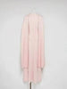 High Neck Cape Sleeve Slim-Fit Maxi Dress Pearl Trim Solid Color Floor Length Modest Abaya Style Formal Occasion Women