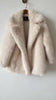 Thick Cotton Winter Fur Coat Women Suit Collar White Medium Long Fox Fur Overcoat Fury Plush Jacket
