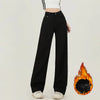 Winter Girls Thermal Fleece High Waist Jeans Lady Snow Warm Plush Denim Pants Women Classic Straight Leg Trousers