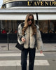 Women Color Block Faux Fur Coat Casual Round Neck Long-sleeved Fluffy Warm Crop Coats Winter Lady Chic Daily Street Jacket