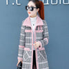 Winter Lamb Wool Woolen Coat Thick Plus Velvet Warm Cotton Coat Women Long Grid Parker Overcoat Plus Size Cold Trench Coats