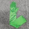 Women Multicolor 55CM Long Satin Ceremonial Gloves Elegant Retro Party Prom Cosplay Bridal Wedding Dress Accessories