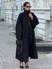 Black Stand Collar Trench Coat Women Casual Long Sleeve Single-breasted Loose Windbreaker Lady Autumn High Street Outwear