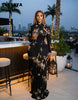 Women Draped O-neck Ruched Full Sleeve Long Maxi Dress Spring Evening Club Party Vestidos Sexy Dresses