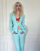 Solid Lapel Single Breasted Breasted Set Women Hollow Out Blazer Wrap Hip Mini Skirts Suit Lady Street Outfit
