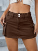 Streetwear Solid Color Cowboy Tight Skirts Women Pocket Design Sense Package Hip Slim Denim Mini Skirt Female Spring