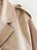 Belt Cropped Trench Spring Jacket Women Vintage Streetwear Double Breasted Long Sleeve Top Female Coat Outfits