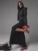 Women's Winter Jacket Wide Shoulder Coat Waist Cinching Cropped Padded Top Street Stand Collar Long Sleeve Irregular Hem Coats