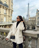 Winter Women's White faux fur Effect straight cut loose Edition casual suit jacket