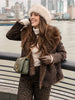 Winter Women's Street Faux Fur Jackets For Women Long Sleeves Double-Sided Thick Warm Casual Coats