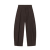 Women Wide Leg Pants Retro Dark Color Pleated Trousers High Waist Casual Work Office Straight Pants
