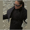 Winter Solid Women's Long Down Jacket Shawl Belt Decor Stand Collar Zipper Full Sleeve Cotton Padded Coat Lady Warm Jacket
