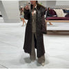 Fluffy Faux Fur Long Coats With Belt Women Winter Thicken Long Sleeve Lace Up Jackets Female Street Chic Outerwear