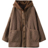 Korean Ladies Join Together Hooded Lamb Plush Jacket Women Autumn Winter Mid Long Styles Coat Female Baseball Outwear Lady