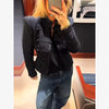 Retro Denim Military Jacket Women Solid Vintage Stand Collar Single Breasted Slim Short Jackets Lady Daily Street Outerwear