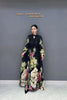 Printed Dress For Women O-neck Draped Lace Up Waist A-line Casual Vestido Robe Female Autumn 5R5279