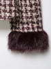 Vintage Spring Plaid Single Breasted Straight Woman Blazer Office Lady Tassel Sleeve Female Modern Outwear