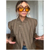 Vintage Plaid Lapel Jacket Shorts Set Women Full Sleeve Belted Buttons Pockets Blazer Suit Autumn Lady Commute Street Outfit
