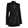 Stand Collar Long Sleeve Women Blazer Dress White Single Breasted Shoulder Pads Dress Winter Skinny Elegant Blazer Dress