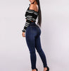 Denim Pencil Pants Women Vintage Jeans High Waist Washed Double Breasted Pockets Basics Ankle Length Trousers Streetwear