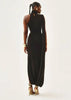 Split Turtleneck Sexy Maxi Dress Women Gown One-shoulder High Waist Bodycon Solid Club Party Long Dress Elegant