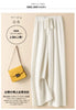 Thick Warm Knitted Casual Chic Basic Soft Elastic High Waist Women's Pants Korean Straight Ankle-Length Pants For Women