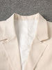 Women Beige Flower Ribbon Big Size Vintage Blazer Lapel Long Sleeve Jacket Tide Spring Autumn CPG2872