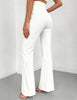Ladies' autumn solid color casual elegant commuting high waisted straight leg pants suitable for daily outings office commuting