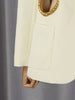 Modern Hollow Out Women Jackets Lapel Collar Long Sleeve Temperament Loose Jacket for Street Outing Wear