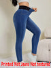 Ladies Printed Denim Tight Pants Seven-Foot Tight Jeans Autumn Winter Style Women's Slim Fit Capri Pants