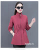 Windbreaker Women Mid Length Outerwear Spring Autumn Korean Waist Jacket Trench Coat for Women Basic Coat Mom Clothes