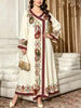 Plus Size Middle Eastern Gown Western V-Neck Printed Women's Dress for Commute Loose Vacation Style Long Sleeve Dress