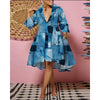 Women Sexy Printed Shirt Dresses Chic V Neck Loose Long Sleeve Dress Causal Vacation Female Mini Vestidos Robe Clothing