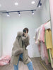 Woolen Coat Oversize Ladies Outerwear Winter Women Natural Fox Fur Collar Cuffs Jacket Hood Cashmere Wool