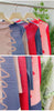 Long Pleated Dress For Women Round Neck Color Block Loose Style Printing Elegant Ladies Festival Party Clothing 2R8600
