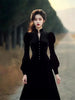 Autumn French Feeling Hepburn Style Beautiful Temperament Long Dress Powerful Black Dress For Women XXXL