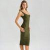 Yellow U Neck Striped Bandage Dress Evening Backless Sexy Bodycon Women Dress Party Celebrity Vocation Dresses