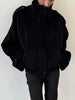 Vintage Loose Stand Collar Woolen Coat for Women Casual Solid Full Sleeve Warm Cropped Overcoat High Street Outwear