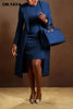 Women's Set Full Sleeve Long Blazer Coat+ Long Dress Suit Winter Streetwear Two 2 Piece Set Africa OL Work Outfits