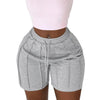 Women Sporty Activewear Draped Shorts Yoga Jogger Elastic Shorts