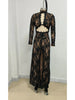 Sexy Long Sleeve Lace Patchwork Hollow Out Long Dress Women Black O Neck Cut Out Split Slim Dresses Runway Evening Party Gowns