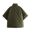 Womens Coat Cotton-padded Zipper Cloak Warm Jacket Winter