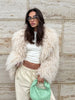 Faux Fur Coat Women Loose Lapel Full Sleeve Fluffy Short Overcoat Autumn Winter Street Lady Furry Warm Overcoat