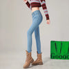Women's Slim Skinny Jeans Comfortable Stretch Casual Solid Colours Pencil Pants Female Black Denim Trousers