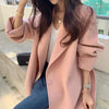 Pink Double Sided Cashmere Coat Women's Mid Length Autumn Winter High End Split Belt Coats Streetwear 2DA7712