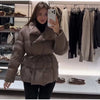 Buttoned Tie-Waist Stand Collar Puffer Jacket Solid Long Sleeve Winter Cozy Warm Women Outerwear Chic Casual Lady Coat
